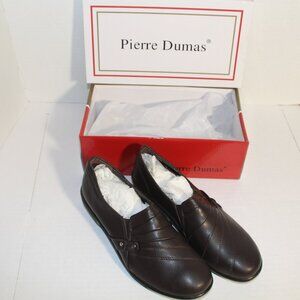 Pierre Dumas Women's Karen-22 Slip-On Loafers in Brown, Size 9.